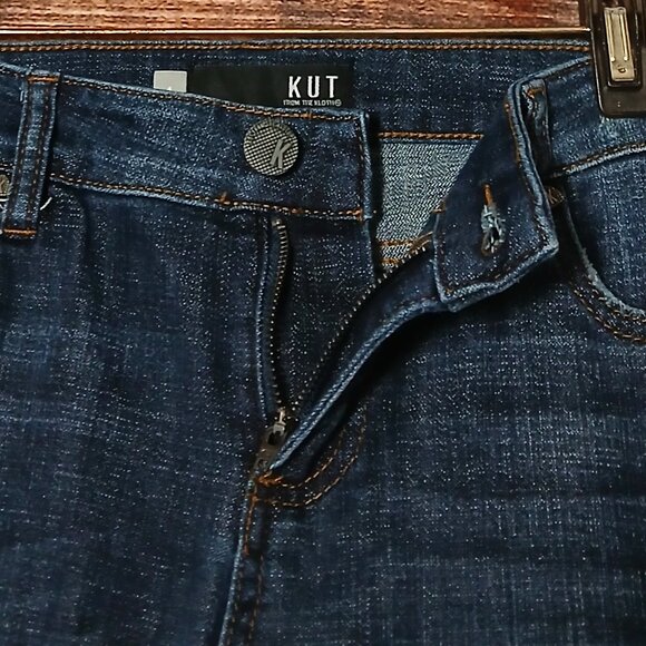 Kut From The Kloth Jeans Size 4 Crop Capri Low Rise Dark Blue Denim Stretch - Picture 6 of 9